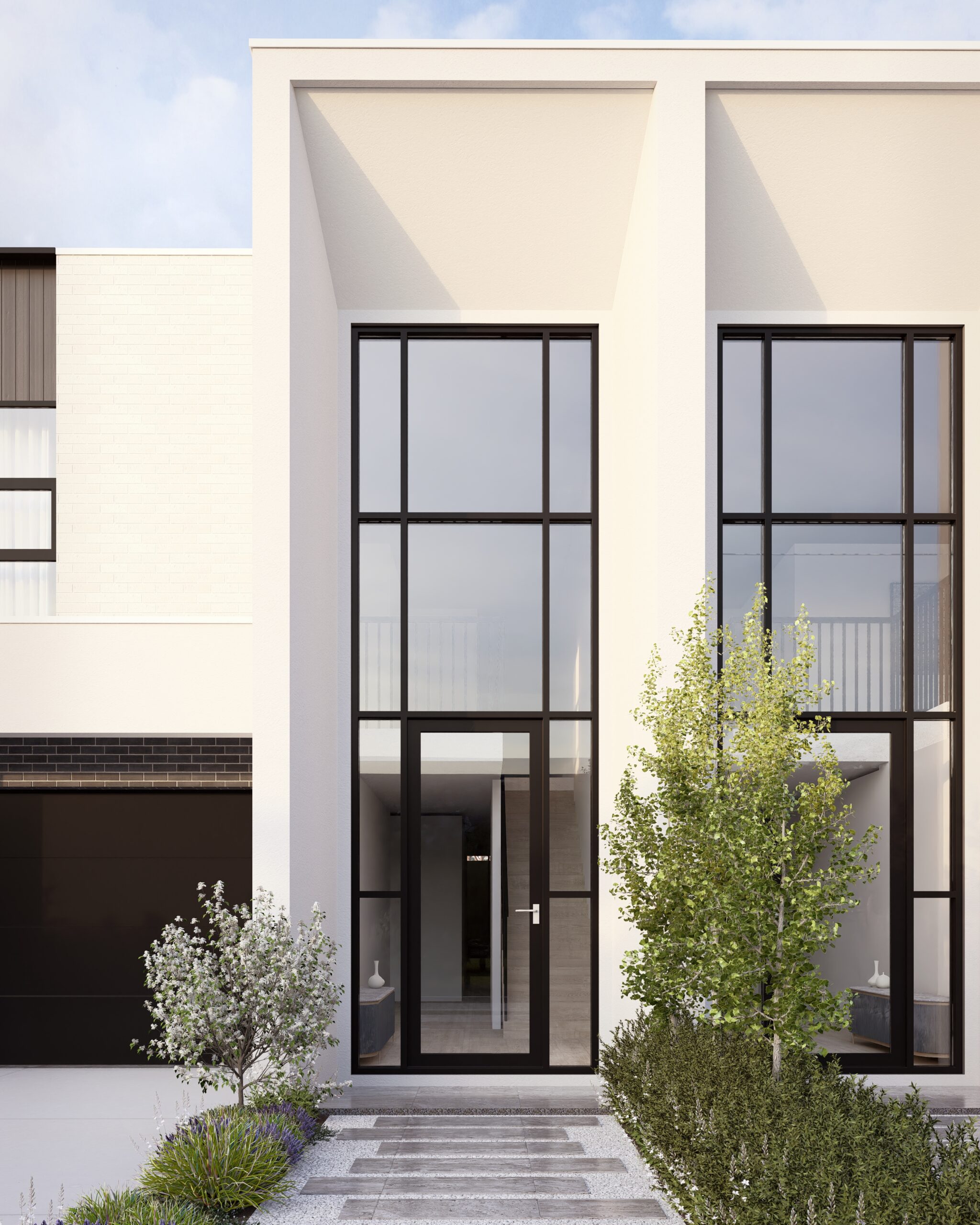 Modern Duplex Facade