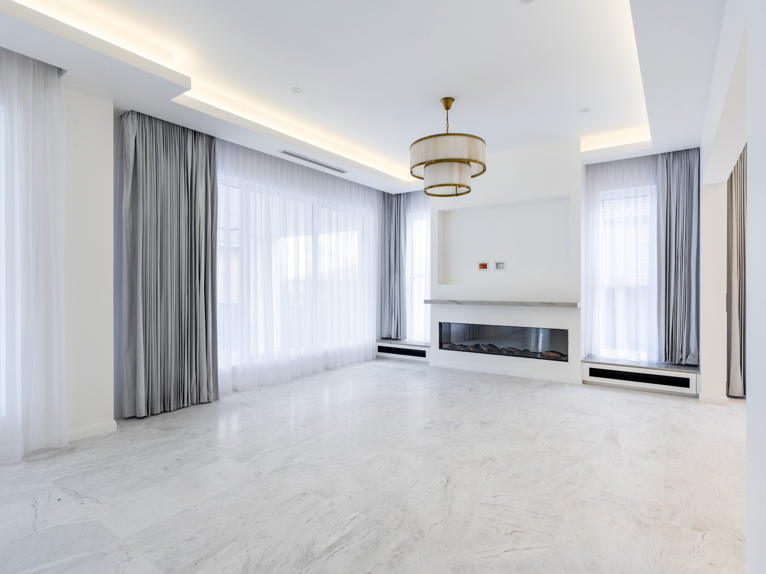 Formal lounge fireplace