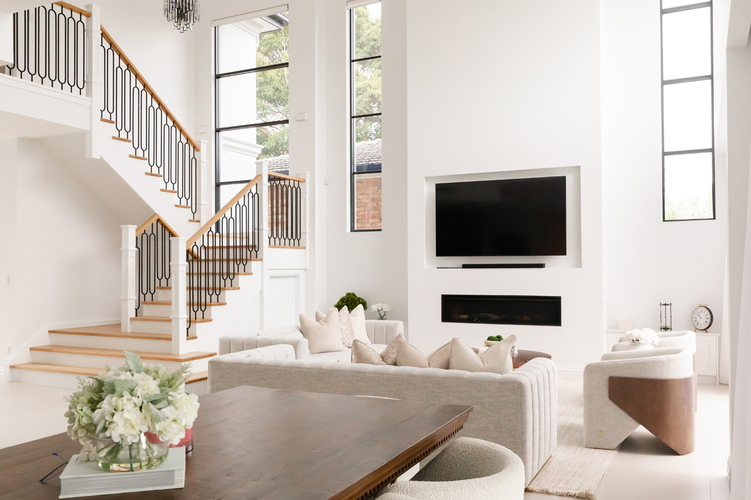 Living Room Open Plan Staircase