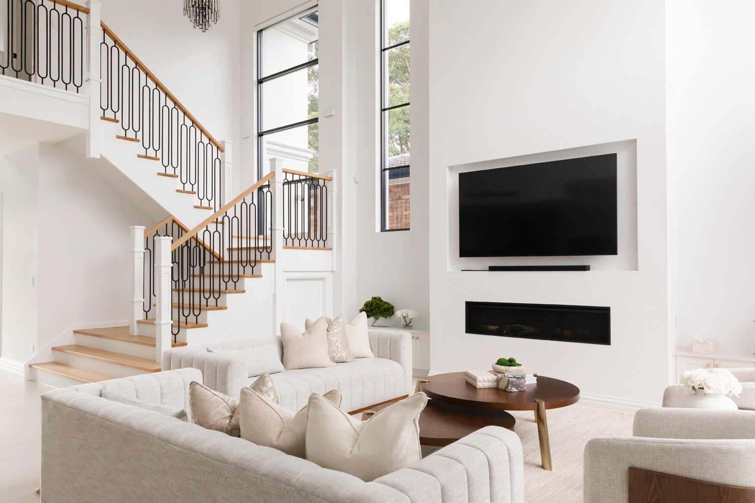 Living Room Open Plan Staircase